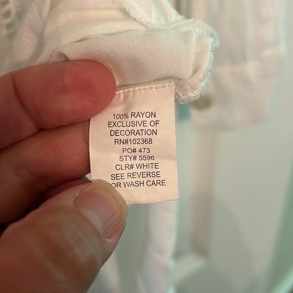 White cotton Swimsuit cover up.. - Picture 7 of 7